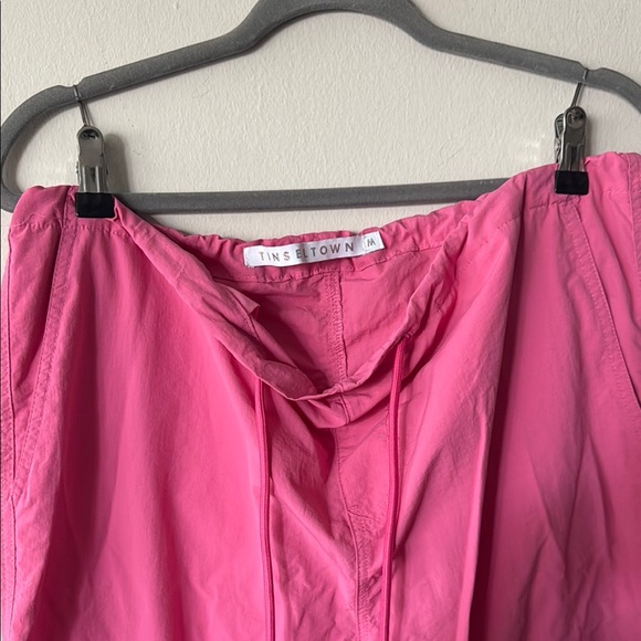 Tinseltown Vibrant Pink Cargo Pants with Drawstring Waist - Picture 3 of 8